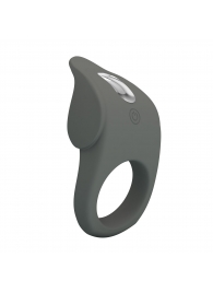Серое эрекционное кольцо с вибростимуляцией клитора Alto - Baile - в Коломне купить с доставкой
