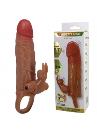 Карамельная вибронасадка с клиторальным стимулятором Osmar - 20,5 см. - Baile - в Коломне купить с доставкой