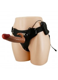 Мужской полый страпон с вибрацией Marion - Baile - купить с доставкой в Коломне