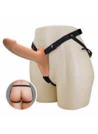 Телесный полый мужской страпон London - 16,8 см. - Baile - купить с доставкой в Коломне