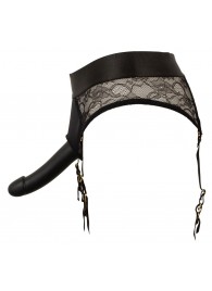 Черный женский страпон Strap-on Set: трусики и насадка - Orion - купить с доставкой в Коломне