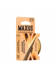 Точечные презервативы MAXUS 2000 Amazing Dots с железным кейсом - 3 шт. - Maxus - купить с доставкой в Коломне