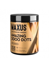 Точечные презервативы MAXUS 2000 Amazing Dots с железным кейсом - 12 шт. - Maxus - купить с доставкой в Коломне
