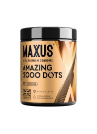 Точечные презервативы MAXUS 2000 Amazing Dots с железным кейсом - 15 шт. - Maxus - купить с доставкой в Коломне