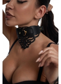 Фигурный чокер с узорами и золотистой фурнитурой - Crazy Handmade - купить с доставкой в Коломне