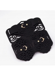 Фигурный набор для БДСМ-игр с узорами и золотистой фурнитурой - Crazy Handmade - купить с доставкой в Коломне