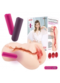 Мастурбатор-вагина с вибрацией Jenny Onahole edition 005 - KOKOS - в Коломне купить с доставкой