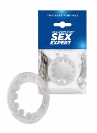 Эрекционное кольцо со стимулирующими шариками на поверхности - Sex Expert - в Коломне купить с доставкой