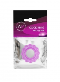 Лиловое эрекционное кольцо с 2 рядами стимулирующих шариков - Erowoman-Eroman - в Коломне купить с доставкой