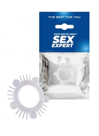 Эластичное эрекционное кольцо с шишечками и шипами - Sex Expert - в Коломне купить с доставкой