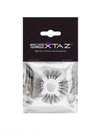 Эластичное эрекционное кольцо с черными «ресничками» - Sextaz - в Коломне купить с доставкой