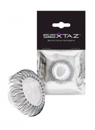 Эластичное эрекционное кольцо с длинными черными «ресничками» - Sextaz - в Коломне купить с доставкой