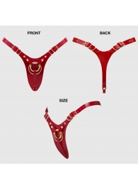 Красный пояс для фиксации насадок Strap-On-Me Leatherette Harness Fabulous - Strap-on-me - купить с доставкой в Коломне