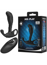 Черный изогнутый массажёр простаты с вибрацией и пультом ДУ - Baile - в Коломне купить с доставкой