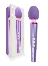 Сиреневый жезловый вибромассажер с головкой на гибкой шее - 25,5 см. - Erokay