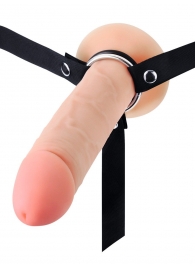 Мужской полый страпон на регулируемых ремешках - 22 см. - Sex Expert - купить с доставкой в Коломне