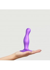 Фиолетовая насадка Strap-On-Me Dildo Plug Curvy size S - Strap-on-me - купить с доставкой в Коломне