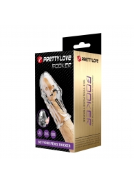 Прозрачная насадка на пенис Booker - 8 см. - Baile - в Коломне купить с доставкой