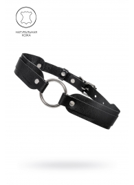 Черный кожаный чокер-ошейник со скруглёнными углами - Pecado - купить с доставкой в Коломне