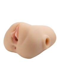 Телесный мастурбатор с вибрацией Double Pounder Vibrating Squeeze Stroker - Pipedream - в Коломне купить с доставкой