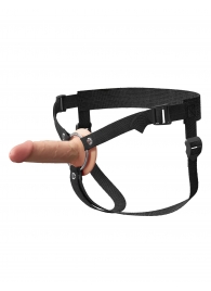 Телесный пустотелый фаллопротез 5’’ Hollow Silicone Strap-On - 14 см. - Pipedream - купить с доставкой в Коломне