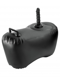 Черное надувное кресло с платформой для фиксации дилдо Body Dock Inflatable Love Seat - Pipedream - купить с доставкой в Коломне