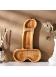 Деревянное блюдо для подачи в форме члена (25 х 16,5 х 1,7 см) - Сима-Ленд - купить с доставкой в Коломне