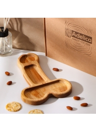 Деревянное блюдо для подачи в форме члена (25 х 16,5 х 1,7 см) - Сима-Ленд - купить с доставкой в Коломне