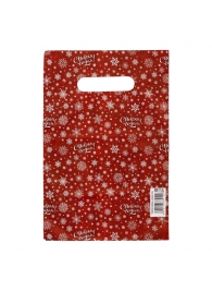 Красный подарочный новогодний пакет с вырубной ручкой (20х30 см) - Сима-Ленд - купить с доставкой в Коломне