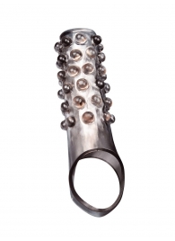 Дымчатая насадка на пенис с выпуклостями - 11 см. - Sex Expert - в Коломне купить с доставкой