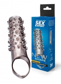 Дымчатая насадка на пенис с шипами и выпуклостями - 12 см. - Sex Expert - в Коломне купить с доставкой