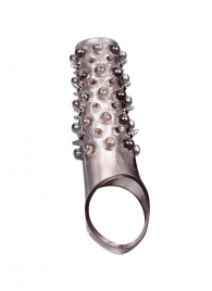 Дымчатая насадка на пенис с шипами и выпуклостями - 12 см. - Sex Expert - в Коломне купить с доставкой