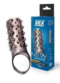 Дымчатая насадка на пенис с шипами и выпуклостями - 12,5 см. - Sex Expert - в Коломне купить с доставкой