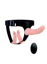 Женский страпон с 3 насадками и вибрацией - Erowoman-Eroman - купить с доставкой в Коломне