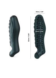 Серая силиконовая насадка на пенис с подхватом Manwan Ryzer - Manwan - в Коломне купить с доставкой