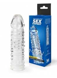Прозрачная закрытая насадка на пенис - 17 см. - Sex Expert - в Коломне купить с доставкой