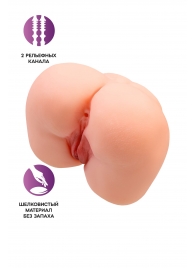 Реалистичный мастурбатор-попка с 2 любовными входами - No Name - в Коломне купить с доставкой