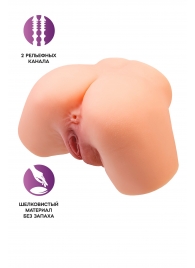 Телесный реалистичный мастурбатор-полуторс с 2 любовными входами - No Name - в Коломне купить с доставкой