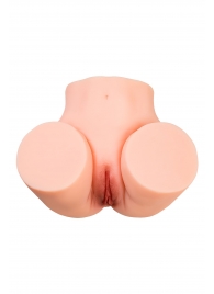 Телесный мастурбатор в форме попки с 2 любовными входами - No Name - в Коломне купить с доставкой