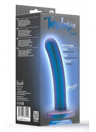 Синяя насадка с гладкой поверхностью Surrender 5.75 Inch Intermediate Pegging Dildo - 14,6 см. - Blush Novelties - купить с доставкой в Коломне