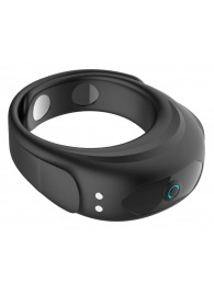 Черное эрекционное виброкольцо на ремешках - Boys of Toys - в Коломне купить с доставкой