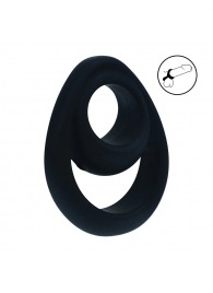 Черное эрекционное кольцо Double Ergo Silicone Cockring - Shots Media BV - в Коломне купить с доставкой