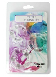 Набор из 3 эрекционных прозрачных колец - Boys of Toys - в Коломне купить с доставкой