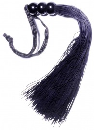 Черная силиконовая плетка - 25,4 см. - Boys of Toys - купить с доставкой в Коломне