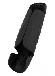 Черный вибромастурбатор с трехточечной стимуляцией Penis Trainer with 3 Point Stimulation - Orion - в Коломне купить с доставкой