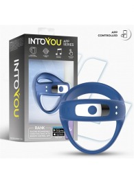 Синее интерактивное эрекционное виброкольцо Rank - Intoyou - в Коломне купить с доставкой