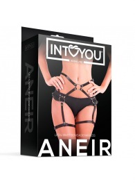 Черные стрепы на бёдра Aneir - Intoyou - купить с доставкой в Коломне