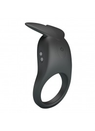 Черное перезаряжаемое виброкольцо Carlton - Baile - в Коломне купить с доставкой
