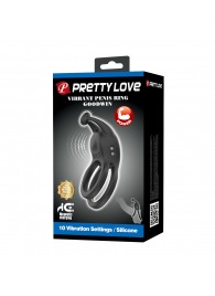 Черное перезаряжаемое виброкольцо Goodwin - Baile - в Коломне купить с доставкой