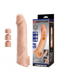 Телесный фаллоудлинитель с подхватом мошонки Silas - 26 см. - Baile - в Коломне купить с доставкой